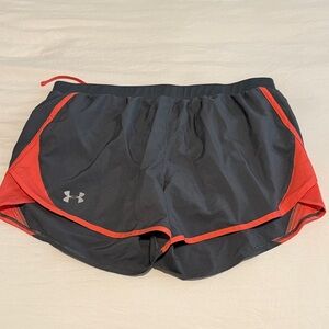 Under Armour Charcoal and Red Running Shorts